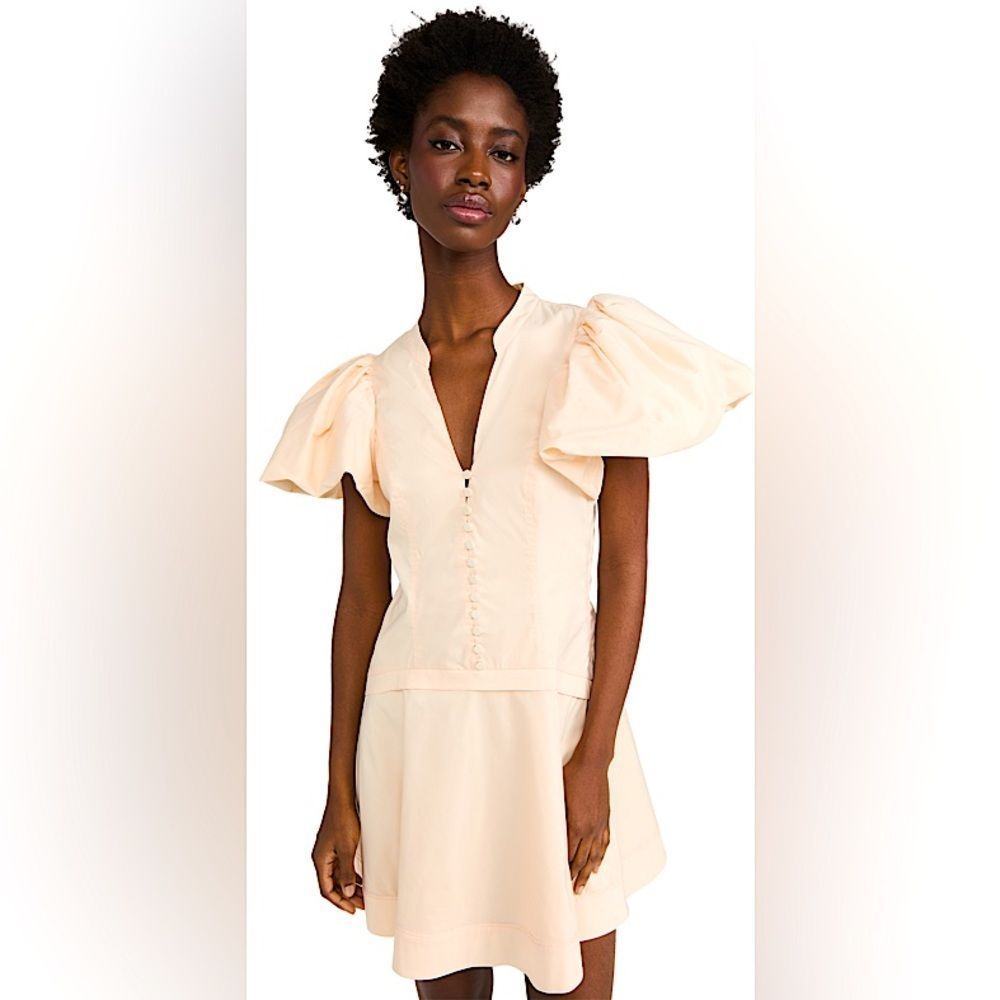 Nwt Jonathan Simkhai Button Down Poplin Mini Dres… - image 1